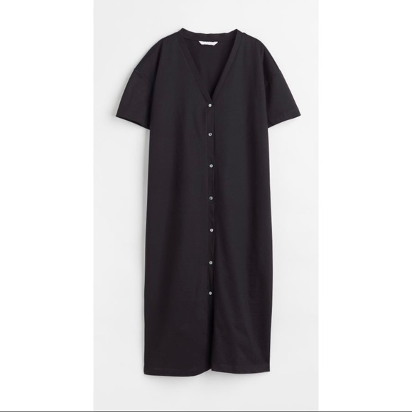 Button front midi T shirt dress - Picture 1 of 1